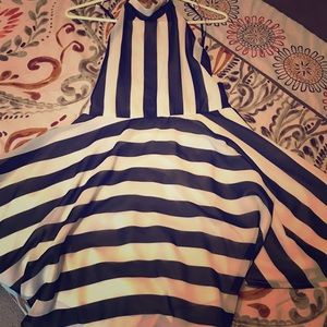 Black & White Halter Dress